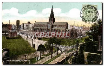 A Catedral, Glasgow — visão panorâmica — série Star, G.D. & D., Londres
