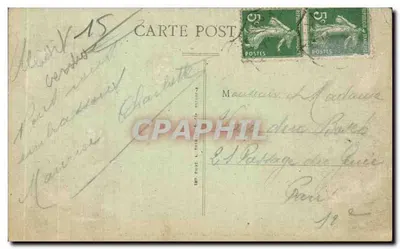 Vic-sur-Cère - Przepaście Pas de Cère — kobieta na linie — Germain Malrous, Givette, Aurillac — Rewers