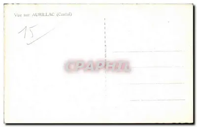 Widok na Aurillac (Cantal) — wydawca Cimj, numer serii nie widoczny — Rewers