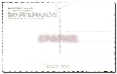 Castelo de Anjony — Tournemire (Cantal) — Combier (S.-d-L.) — Verso