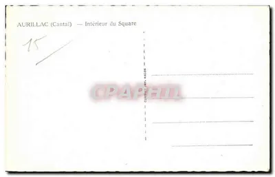 Aurillac (Cantal) — Interior do Square — editor Combice, imp. Macon — Verso