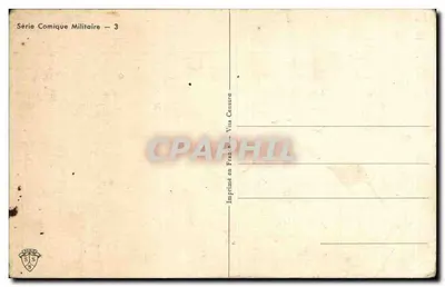 Soldado e civil — banho de pés — Série Comique Militaire — 3 — Verso