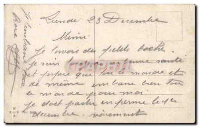 Crianças em uniforme militar — Kriegsrat — editor W. S. B. n° 5049 — Verso