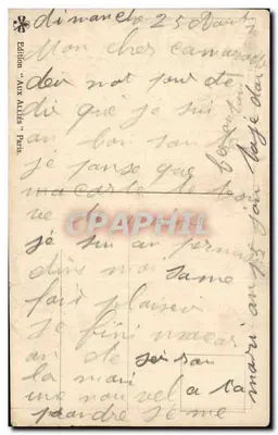 Krzewina żołnierza — ilustrowany wiersz F. Chamoulina — Wydawnictwo 'Aux Alliés' Paris — Rewers