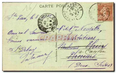 Zamek w Londigny, blisko Ruffec — Piękna Charente — A.G.A. - 1108 — Rewers