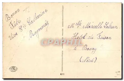 Poitiers - Poitou - Folclore - Trajes - Tarjeta postal antigua — Reverso