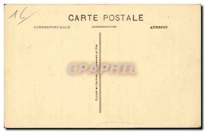 La Rochefoucauld - La entrada al Castillo — edición Cliché y Edición M. Bernard et Cie, n° 721 — Reverso