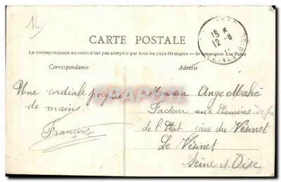 Poitiers - Badinages Poitevins - Ilustracja - Humor - W Wsi - Stara pocztówka — Rewers