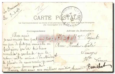 Camp de La Braconne — Les Baraquements — Coll. G. B. — Verso