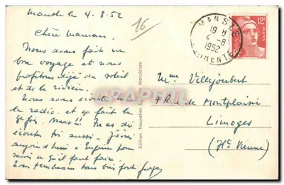 Aproximadamente de MANSLE (Charente) — O Castelo de La Rochefoucauld — Verso