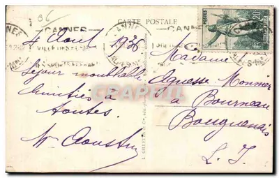 CANNES — Kasyno — Hotele — Wydawca L. Gillet & Cie, nr 510 — Rewers