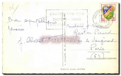 Cagnes-sur-Mer - Miasto Malowników, plac Grimaldi, Wjazd do Nicei — Rewers