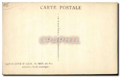 Fontaine de Saint-Paul - La Côte d'Azur — Photocouleur A.M. (Nice) — Verso