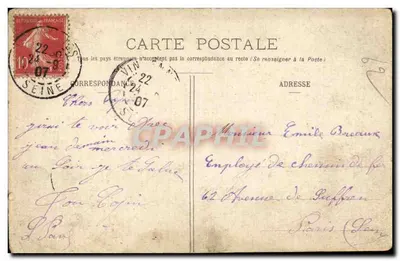 Cortejo fúnebre — Mademoiselle Laclasse — E.R., Paris — Verso