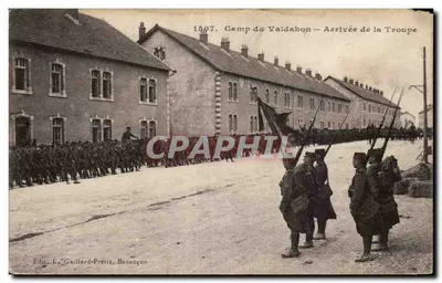 Camp de Valdahon — Chegada da Tropa — Ed. L. Gaillard-Prétre, Besançon