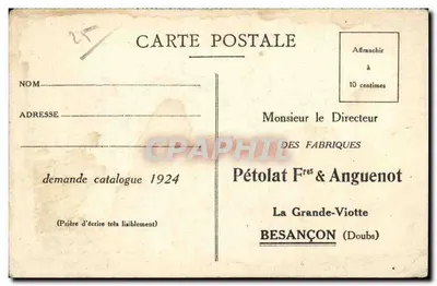 Le pont de Battanti en 1839 — extrait de 'Mon Vieux Besançon' par Gaston Coindre — éditeur Fabriques PÉTOLAT Frères et ANGUENOT (Besançon) — Verso