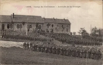 Campo de Valdahon — Chegada da Tropa — Editor Le Gaffard, n° 1496