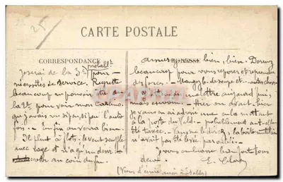 Campo de Valdahon — Chegada da Tropa — Editor Le Gaffard, n° 1496 — Verso
