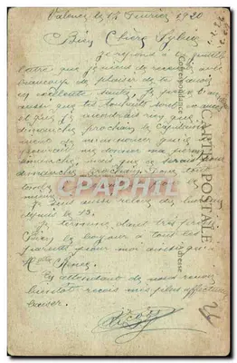 Valence (Drôme) - Bulwar Bancel — widok z placu z centralnym monumentem — wydawca F. O. S. nr 68 — Rewers