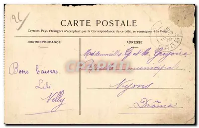 Stara pocztówka — Arc de Triomphe rzymski — Rewers