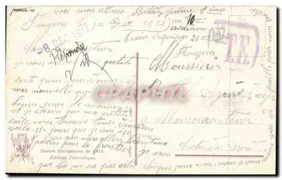 Deutscher Soldat in Not — Nach L. Sabattier und L'Illustration — Nr. 1762 — Rückseite