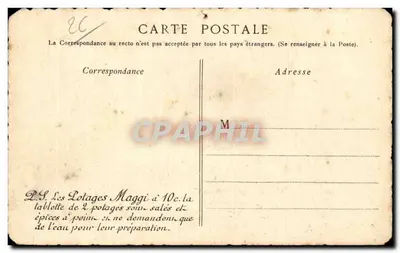 Drôme — Widok zamek Grignan — Maggi — Rewers