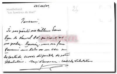 Montbéliard — As luzes de Natal — editor não identificado, n° de série 26 — Verso