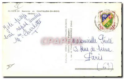 Chatillon-en-Diois — Lembrete de — Herry Éditions — Verso