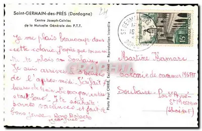 Castelo de Soulaire — Saint-Germain-des-Prés (Dordogne) — Foto CHIRIÉ — Verso