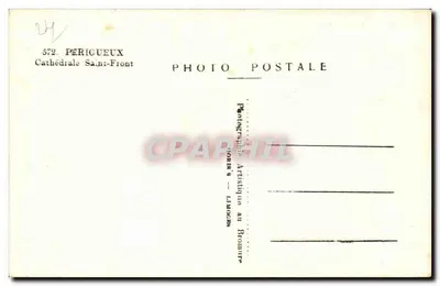 Katedra Świętego Fronta — Périgueux — Karta fotograficzna — Rewers