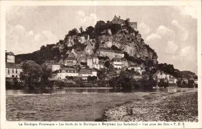 As margens da Dordogne em Beynac (em Sarladais) — Vista tirada dos Ilots — P. D. S.