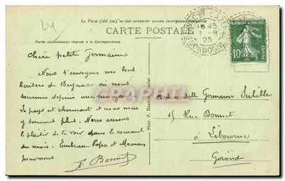 Feodale Kasteel van Beynac en Dorp (in Sarladais) — P.D.S. La Dordogne Pittoresque — Fot. P. Dandits, Sarlat — Achterkant