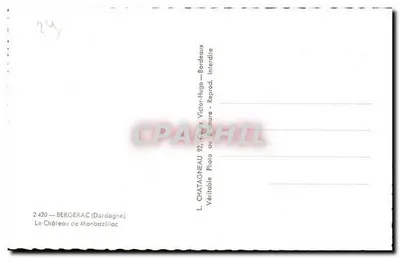 Zamek Monbazillac — Bergerac (Dordogne) — L. Chatagneau — Rewers