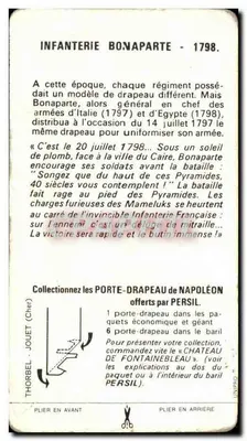 Infanteria Bonaparte — 1798 — oferecida por Persil — Verso