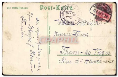 Bilhete postal antigo Militaria W Steinberg Breslau — Verso