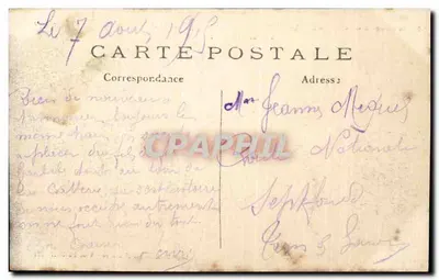 VASSINCOURT (Meuse) — Batalla de la Marne del 6 al 12 de septiembre de 1914 — Rue Principale — Reverso