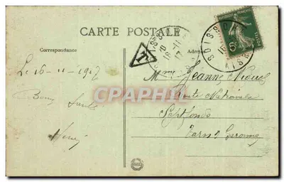 Soissons - Rue de la Porte-de-Crouy — destruição após a guerra 1914-17 — Editor: L.C.H. Paris — Verso