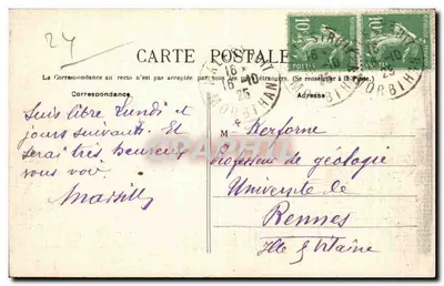 Les Eyzies i okolice — Ruiny zamku Les Eyzies — Libr. Fenélon, O. Domege - Périgueux — Rewers