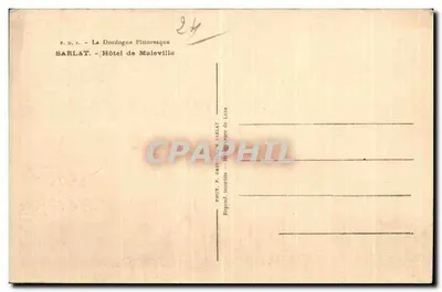 Sarlat - Hotel de Maleville — P. Daudritz — Achterkant