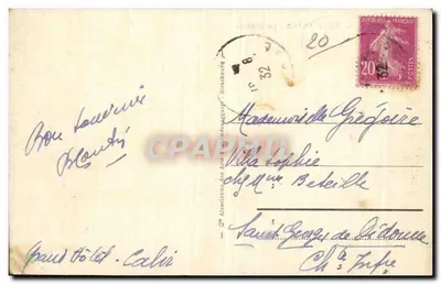 Calvi-Plage - A Cidadela — Bilhete postal antigo n°15, editor A.P.A. — Verso