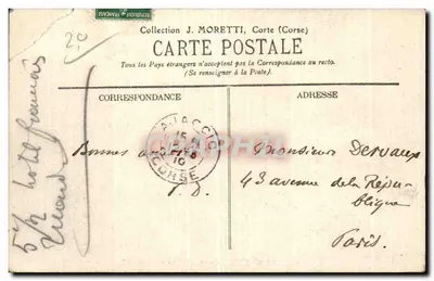 Ajaccio (Córsega) — Avenida do Primeiro Conselheiro — reprodução interdite — Verso