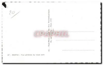 Bastia — Ogólny widok starego portu — Spółka Sztuki Fotomechanicznej, Paryż — Rewers