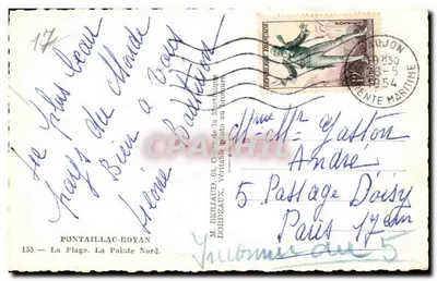 Plage de La Pointe Nord — Pontaillac-Royan — éditeur Graphtil, n° Tilo — Verso