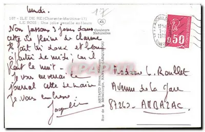 Le Bois — Wyspa Ré (Charente-Maritime) — Kolorystyka naturalna — Rewers