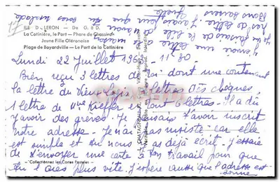 Ilha de Oléron — Lembrança da Cotinière e do farol de Chassiron — editor CPAPHTE — Verso