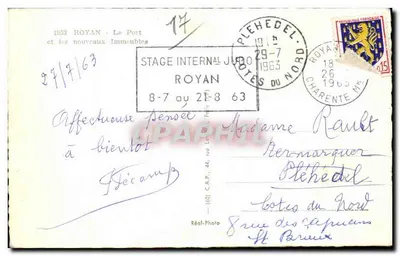 Port w Royan — widok portu z jachtami — Réal-Photo — Rewers