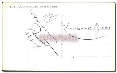 Fouras (Charente-Maritime) — Wejście do kasyna — Wydawnictwo Art Flor — Rewers