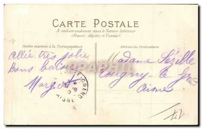 Fouras-les-Bains — Aleja parku kasyna — wydawca F.A. n°2314 — Rewers