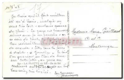 Fary La Flotte — Port La Flotte — Wydawca: La Flotte, 570 - Wyspa Ré — Rewers