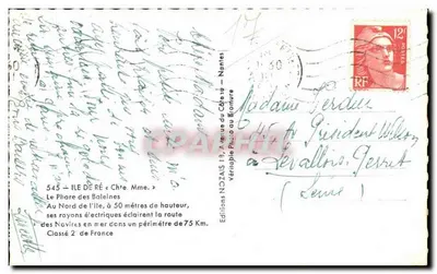 Farol das Baleias — Ilha de Ré — Edições NOZAS — Verso